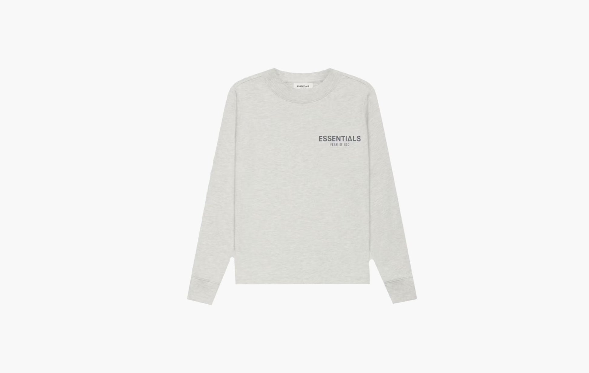 Fear of God Essentials Kids Long Sleeve T-shirt Oatmeal Heather | The Sortage