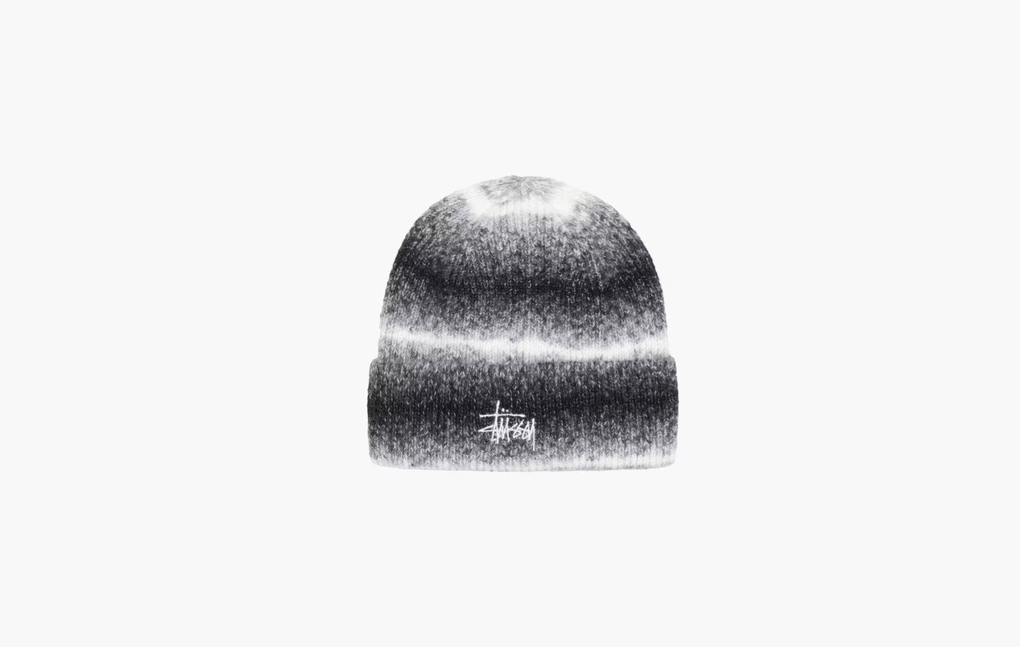 Stussy Cuff Stripe Knit Beanie Black | The Sortage