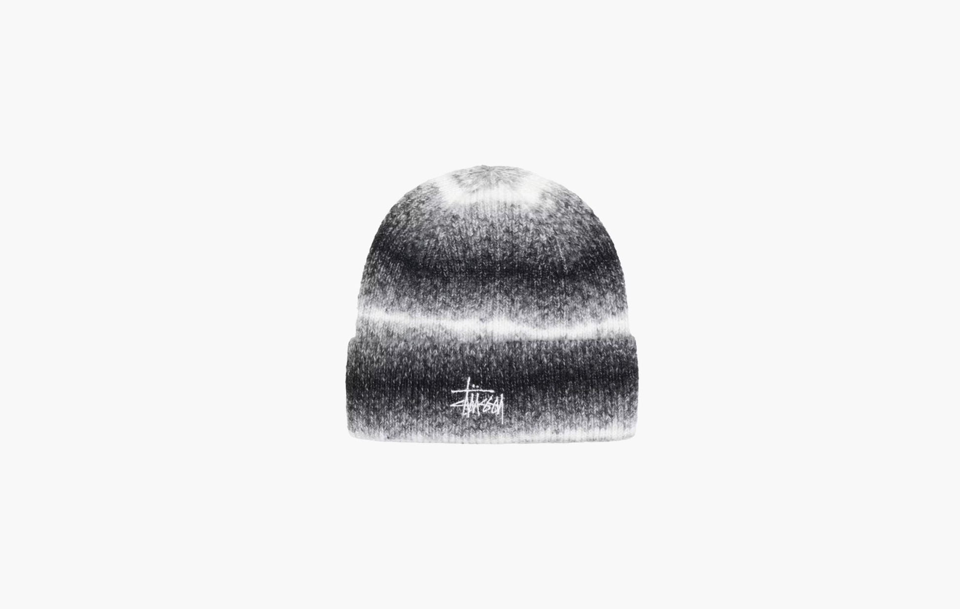 Stussy Cuff Stripe Knit Beanie Black | The Sortage