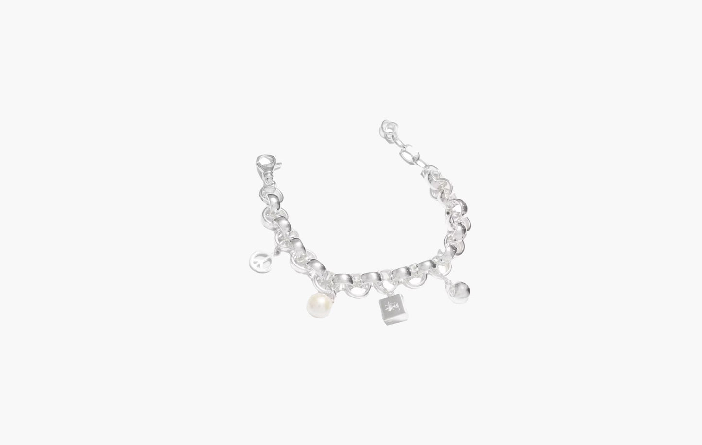 Stussy Icon Charm Bracelet Sterling Silver | The Sortage