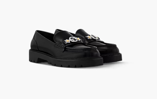 District Flat Loafer "Plain Calf Leather Black"