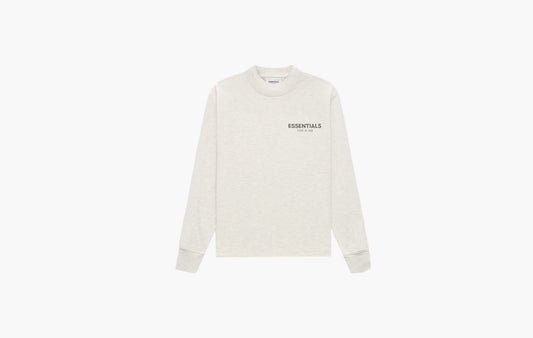 Fear of God Essentials Core Collection Kids L/S T-shirt Light Heather Oatmeal | The Sortage