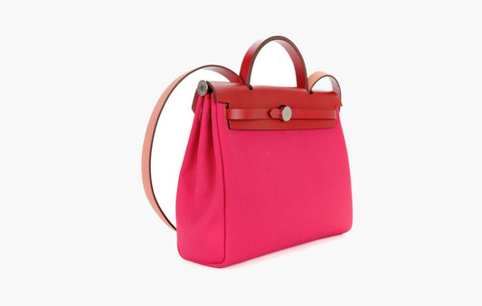 Hermes Herbag Zip 31 Bag Rouge Piment Rose Extreme Palladium | The Sortage