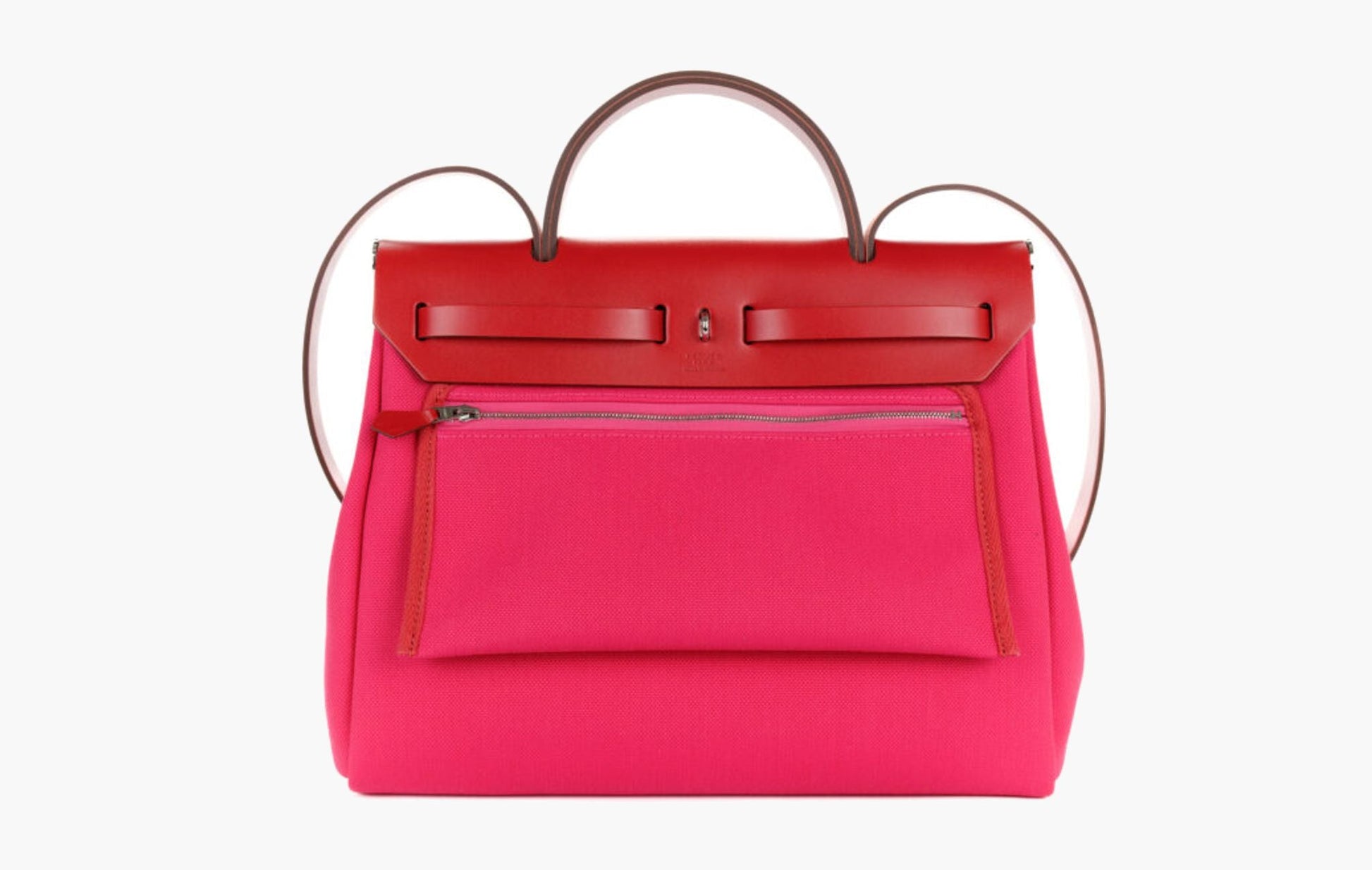 Hermes Herbag Zip 31 Bag Rouge Piment Rose Extreme Palladium | The Sortage