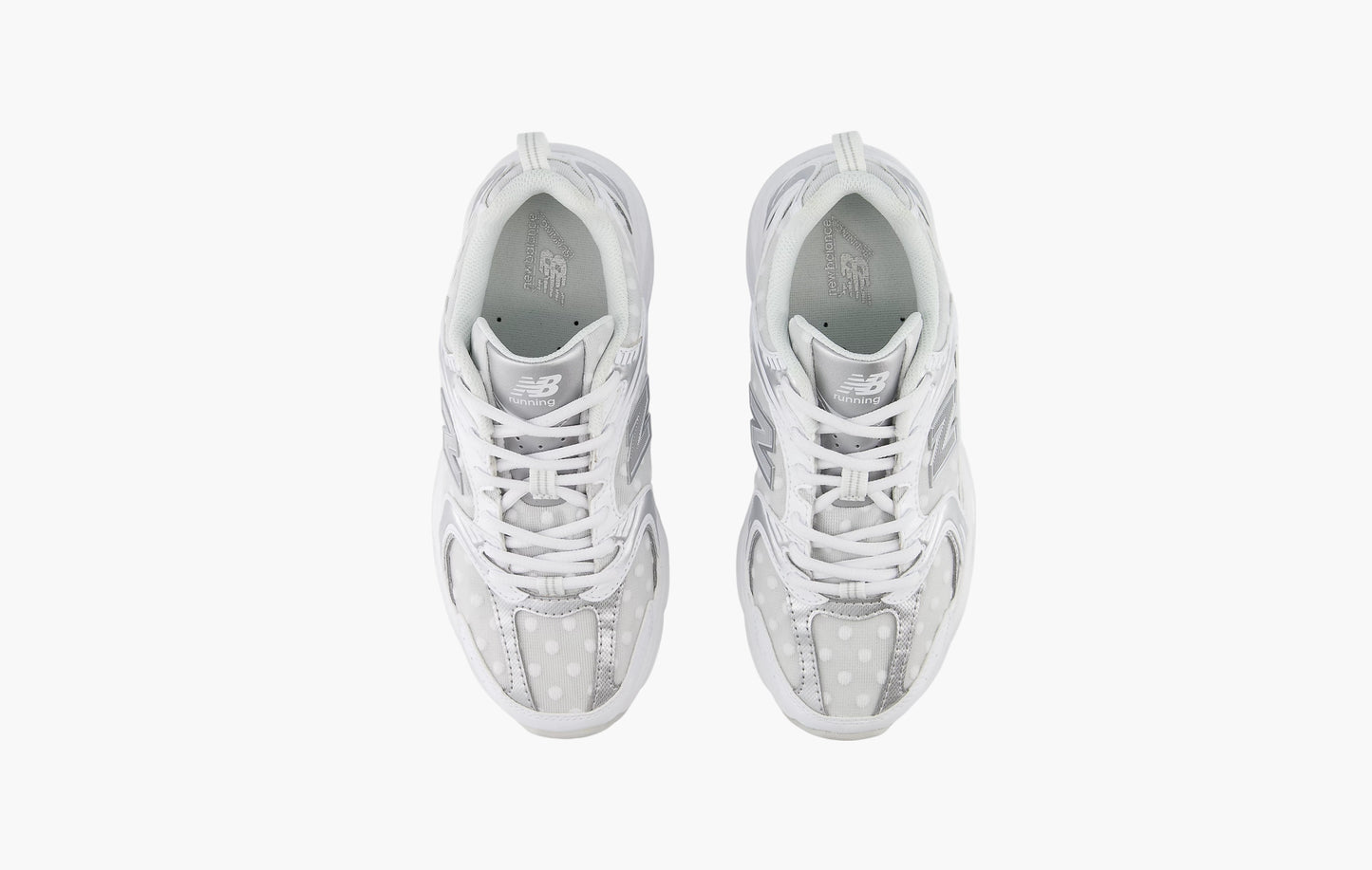 530 "Silver Metallic Polka Dots"