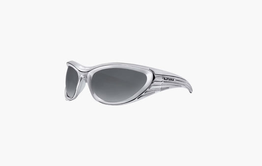 Gentle Monster x Mugler Spiral Sunglasses Chrome Silver/Gray | The Sortage