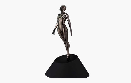 Hajime Sorayama Sexy Robot Floating Figure Black Metallic | The Sortage