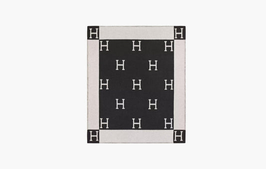Avalon Throw Blanket "Ecru/Gris Fonce"