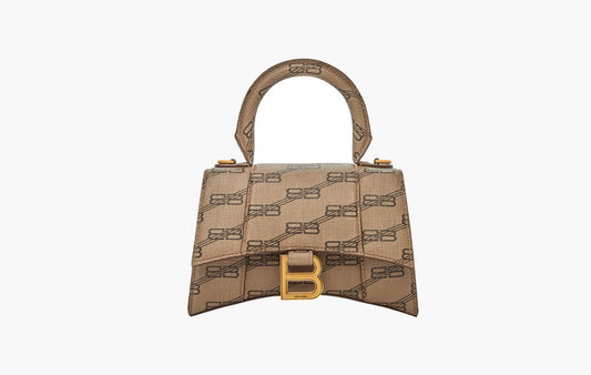 Balenciaga BB Monogram Hourglass Handbag Brown| The Sortage