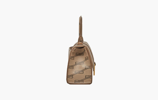 Balenciaga BB Monogram Hourglass Handbag Brown| The Sortage