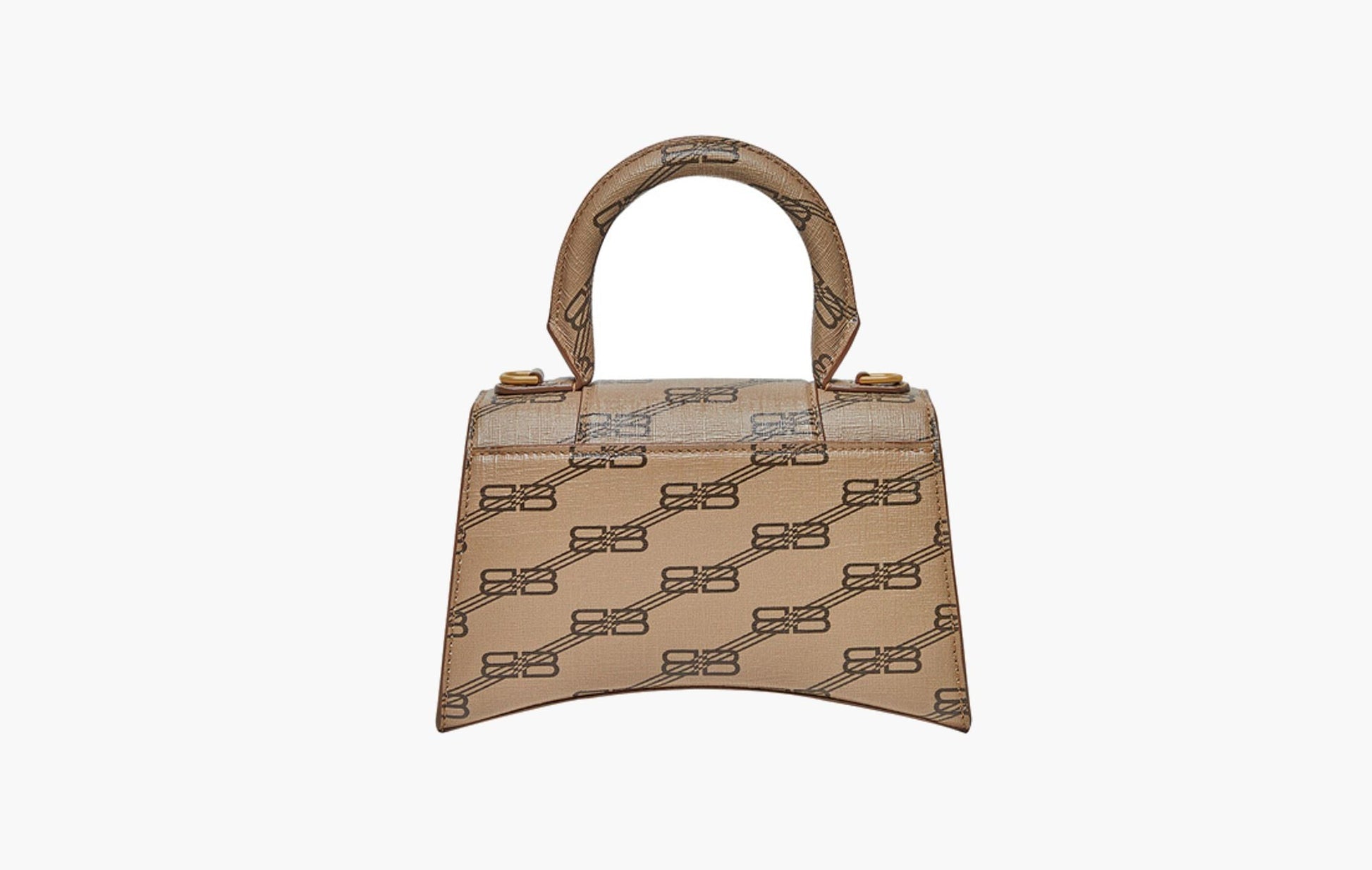 Balenciaga BB Monogram Hourglass Handbag Brown| The Sortage