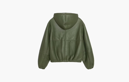Stussy Shearling Hooded Work Jacket Green | The Sortage