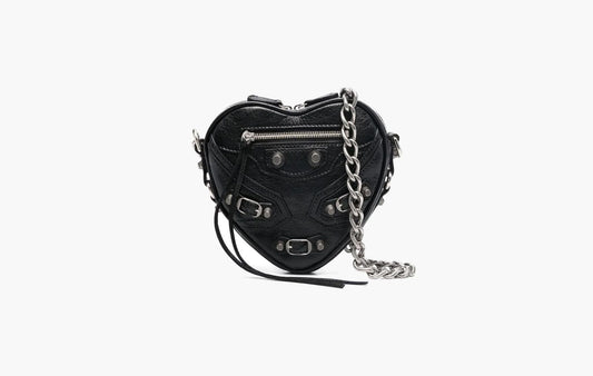 Balenciaga Le Cagole Heart Mini Bag Black | The Sortage