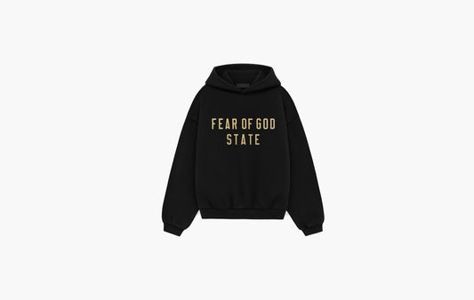 Fear of God Essentials Kids Fleece Hoodie Black | The Sortage