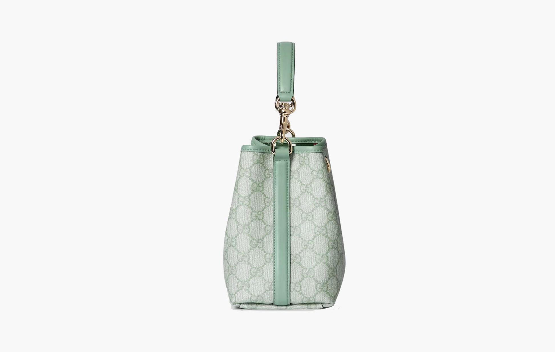 Gucci GG Emblem Mini Bucket Bag Sage Green | The Sortage