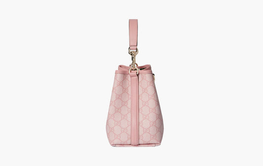 Gucci GG Emblem Mini Bucket Bag Light Pink | The Sortage