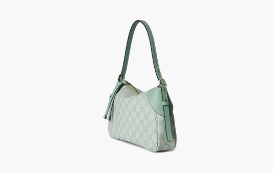Gucci GG Emblem Small Shoulder Bag Sage Green | The Sortage