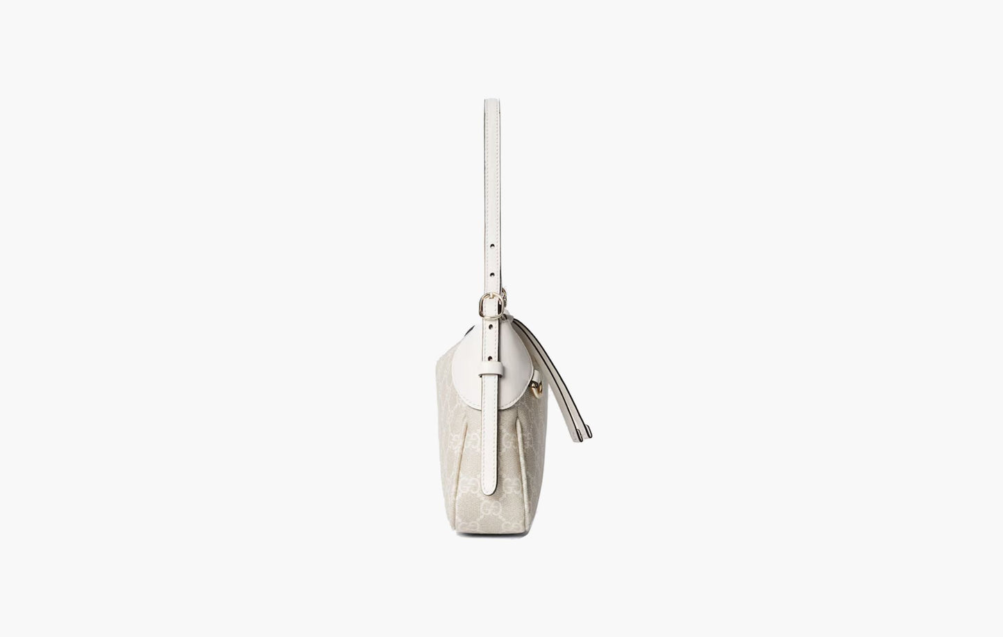 Gucci GG Emblem Small Shoulder Bag Beige White | The Sortage