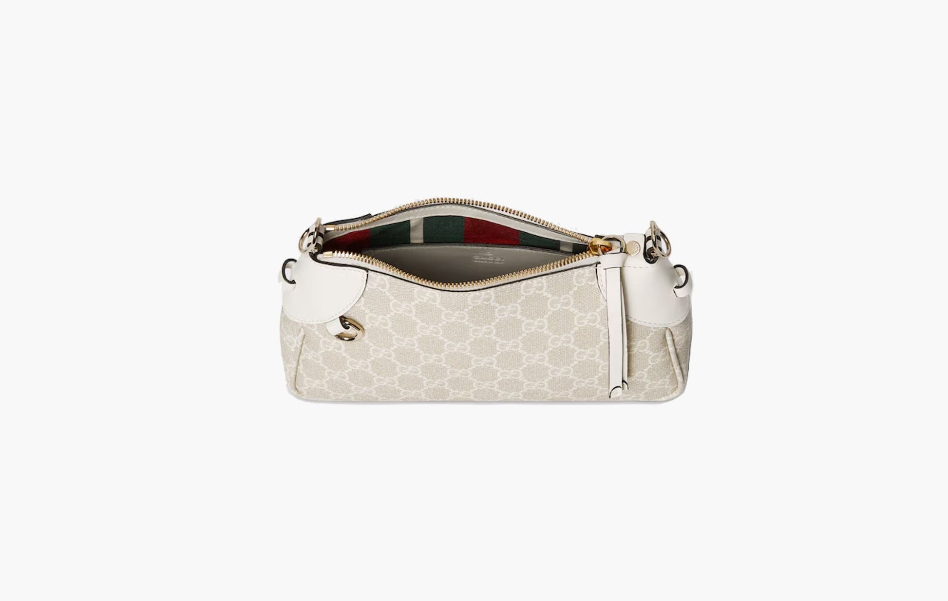 Gucci GG Emblem Small Shoulder Bag Beige White | The Sortage