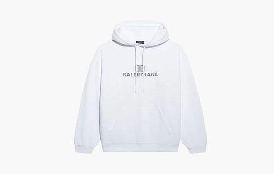 BB Pixel Medium Fit Hoodie "White"