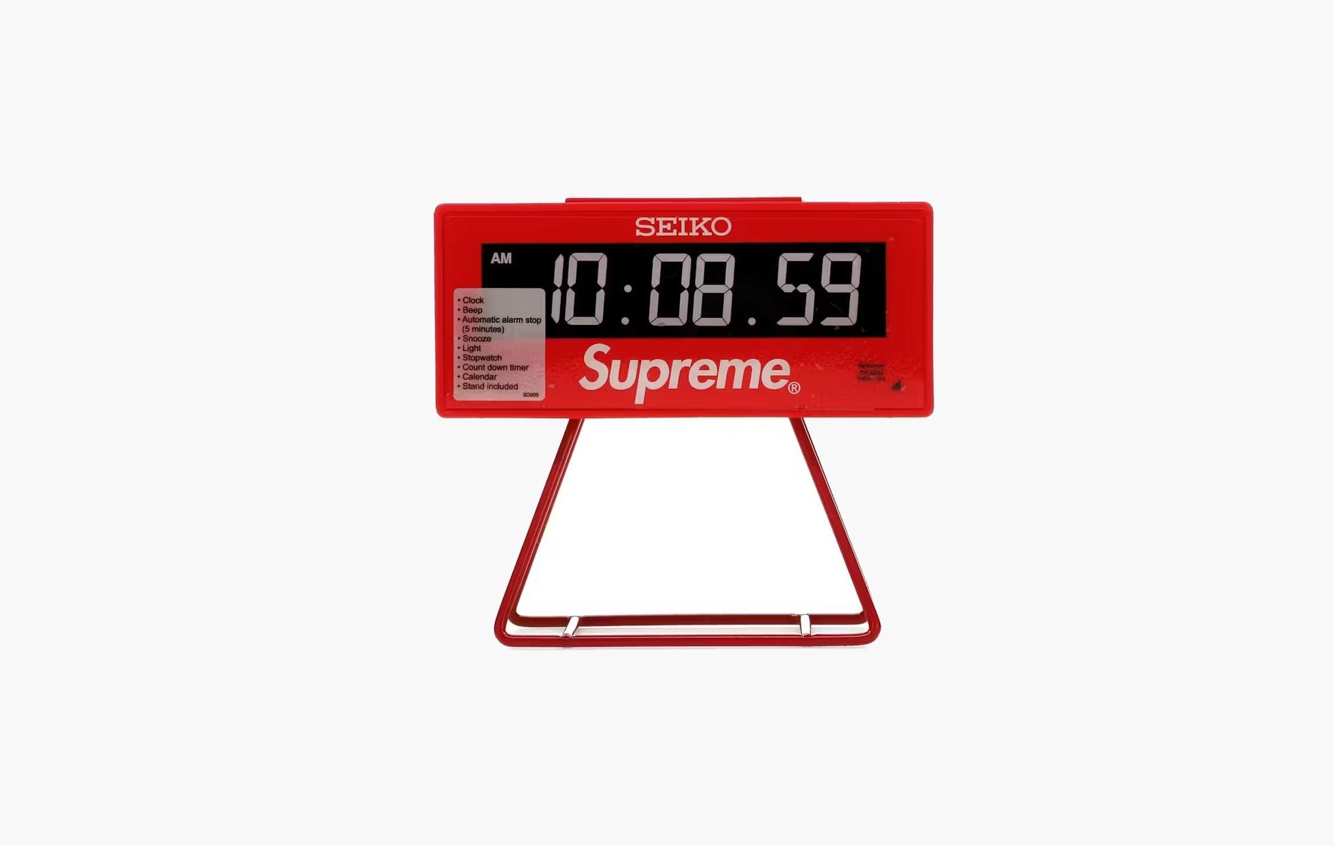 Supreme Seiko Marathon Clock Red | The Sortage