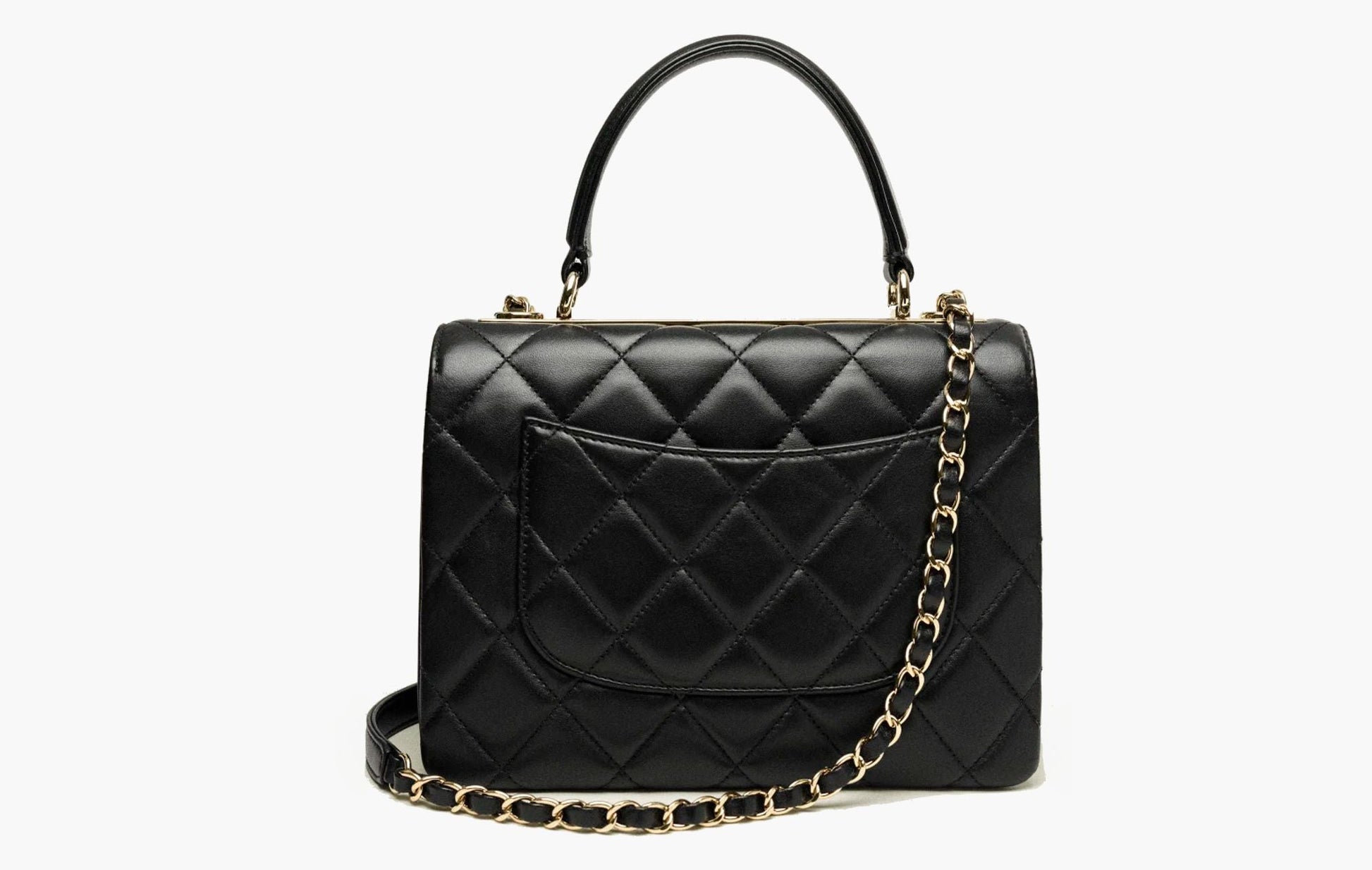 Chanel Flap Bag Lambskin Gold-Tone Metal Black | The Sortage