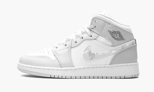 Air Jordan 1 Mid SE GS Grey Camo - DD3235 100 | The Sortage