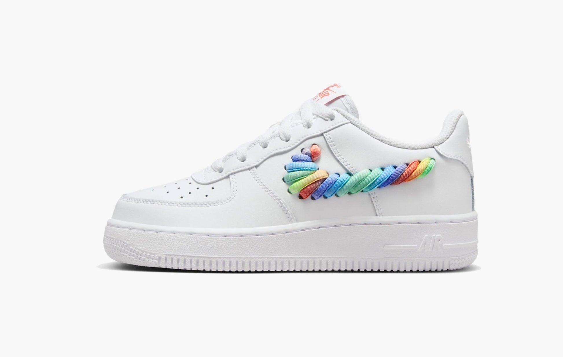 Air Force 1 Low GS White Rainbow Lace Swoosh - FQ4948 100 | Sortage