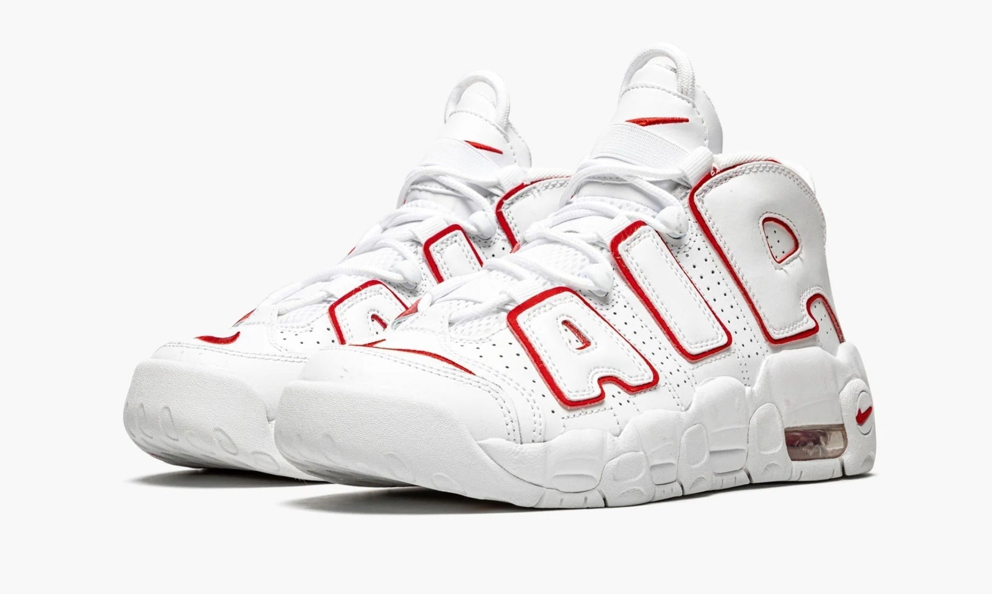 Air More Uptempo GS "White / Varsity Red" - DD2313 300