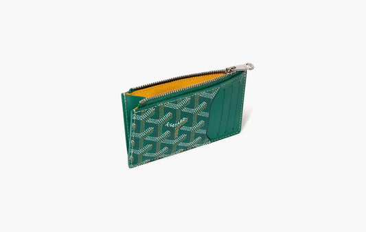 Goyard Bourbon Zipped Card Holder Green | The Sortage