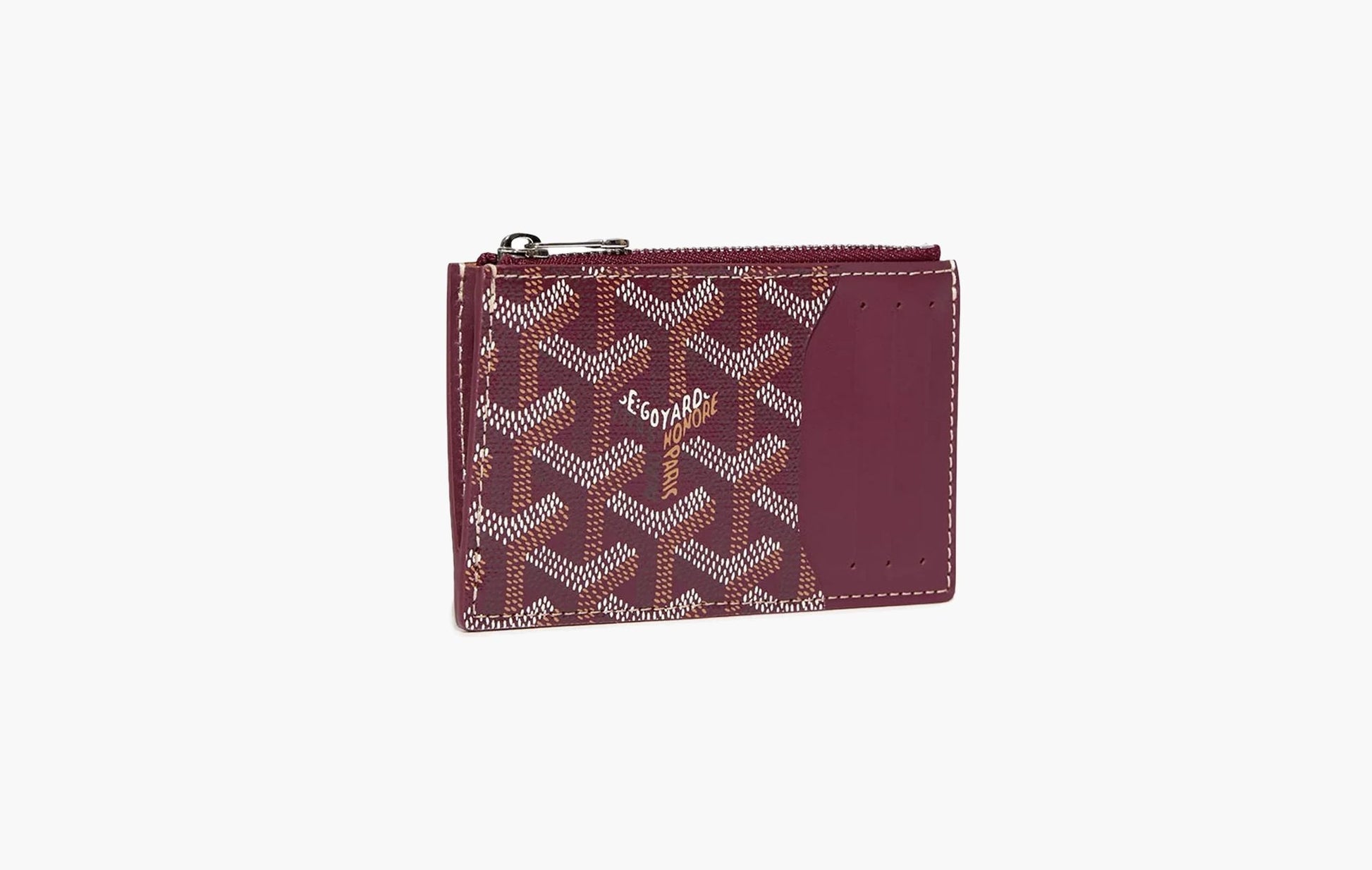 Goyard Bourbon Zipped Card Holder Burgundy | The Sortage