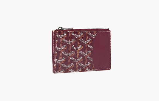 Goyard Bourbon Zipped Card Holder Burgundy | The Sortage