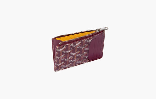 Goyard Bourbon Zipped Card Holder Burgundy | The Sortage