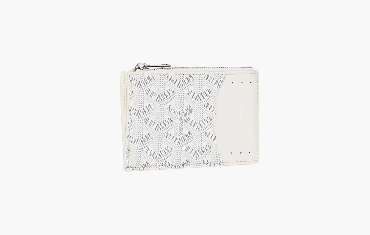 Goyard Bourbon Zipped Card Holder White | The Sortage
