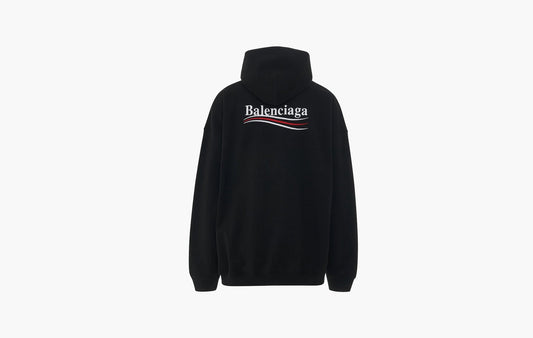 Balenciaga Political Campaign Large Fit Hoodie Black | The Sortage