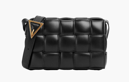 Bottega Veneta Padded Intreccio Cassette Crossbody Bag Black | Sortage