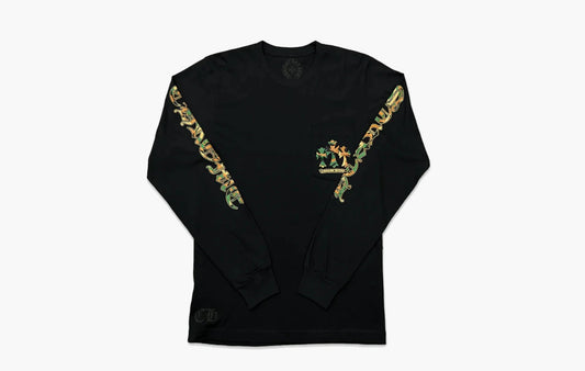 Chrome Hearts Camo Horseshoe L/S T-Shirt Black | The Sortage