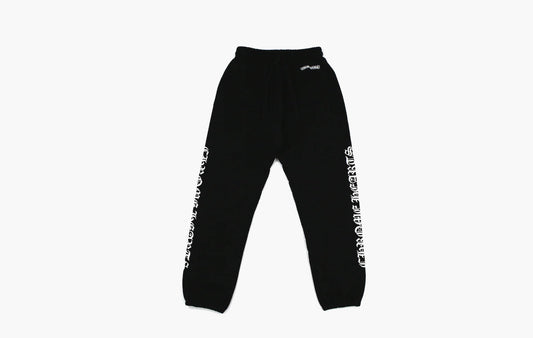 Chrome Hearts Scroll Logo Sweatpants Black | The Sortage