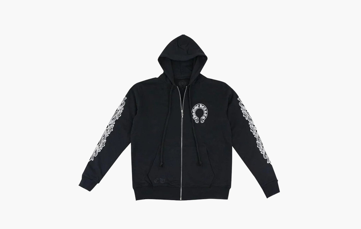 Chrome Hearts Horse Shoe Floral Zip-Up Hoodie Black | The Sortage