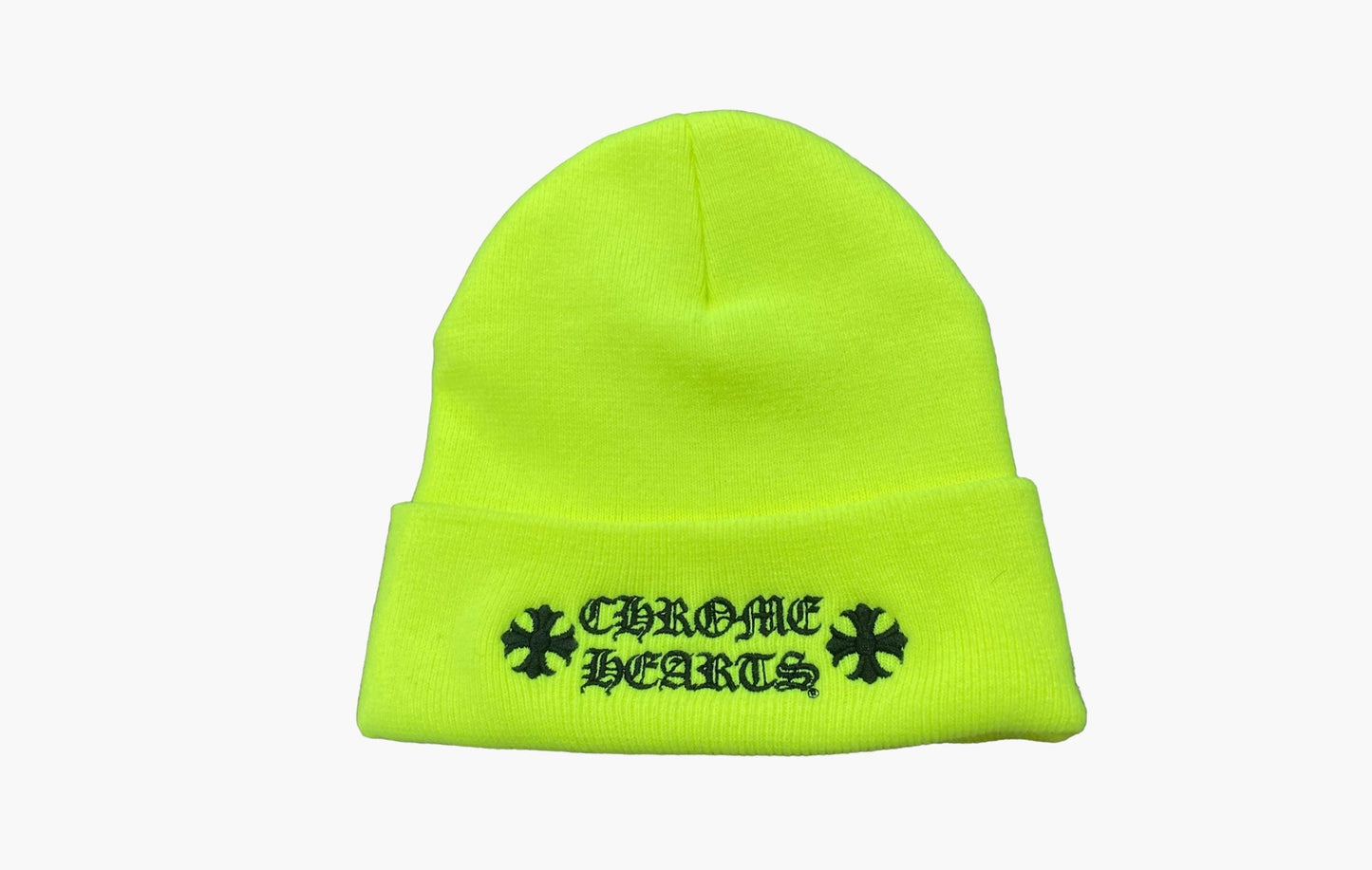 Chrome Hearts Logo Beanie Neon Yellow | The Sortage