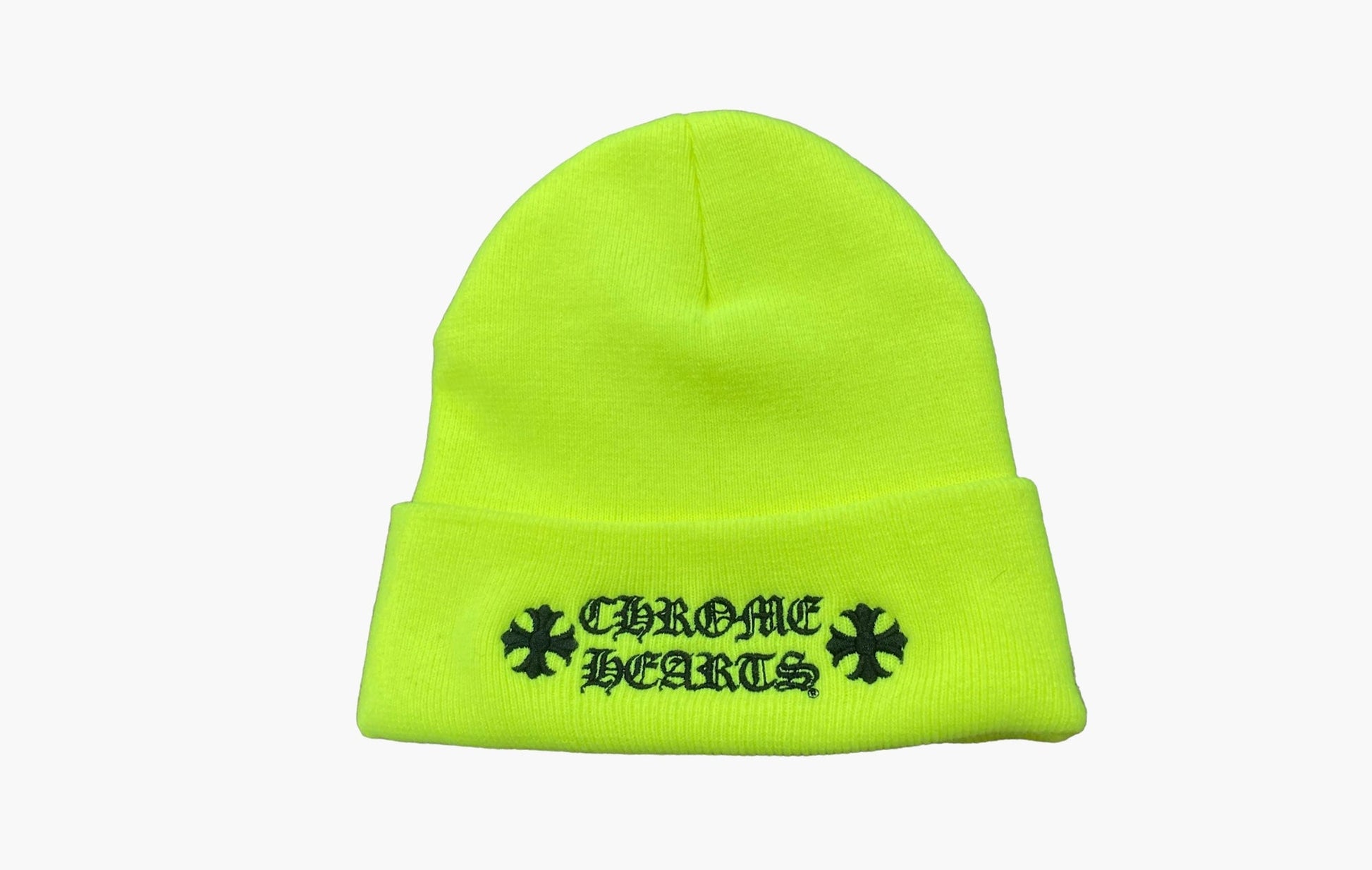 Chrome Hearts Logo Beanie Neon Yellow | The Sortage