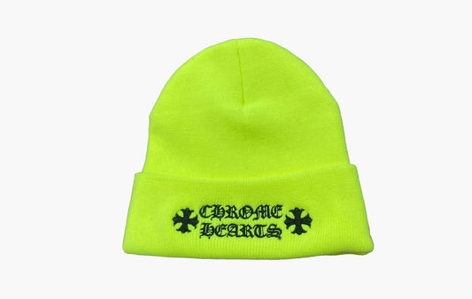 Chrome Hearts Logo Beanie Neon Yellow | The Sortage