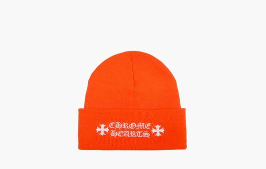 Chrome Hearts Logo Beanie Safety Orange | The Sortage