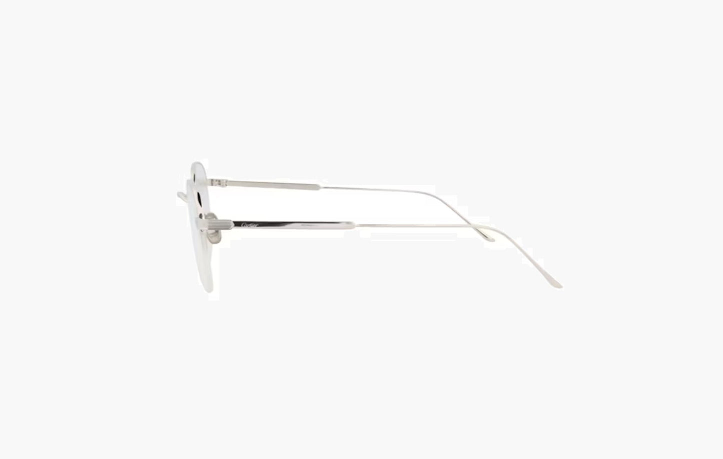 Cartier Round Eyeglasses Silver Silver Transparent | The Sortage