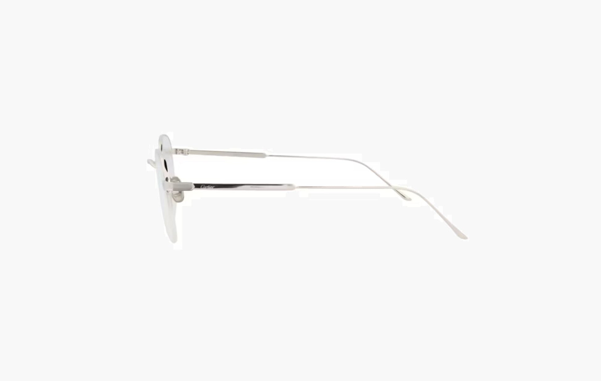 Cartier Round Eyeglasses Silver Silver Transparent | The Sortage