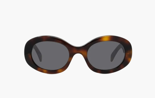 Celine Triopmphe 01 Tortoiseshell Ovale Sunglasses Brown | Sortage.