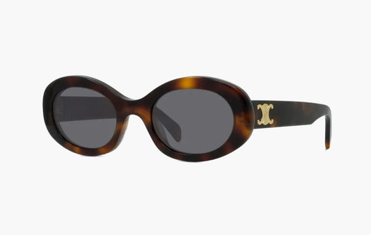 Celine Triopmphe 01 Tortoiseshell Ovale Sunglasses Brown | Sortage.