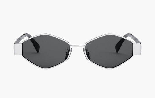 Celine Triopmphe 02 Metal Losange Sunglasses Silver | Sortage.