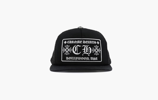 Chrome Hearts CH Hollywood Trucker Hat Black/Black | The Sortage