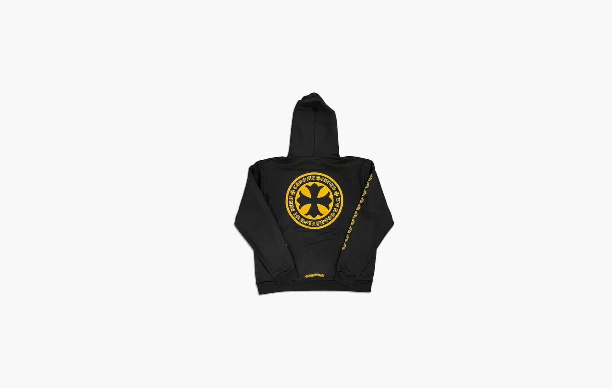Chrome Hearts Plus Logo Pullover Hoodie Black/Yellow | The Sortage